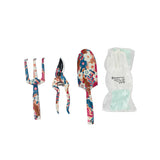 Garden tool set including garden shovel, three-tine rake, pruning shears, and protective gloves