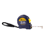 Steel tape measure, metric (imperial) dual-brake buckle