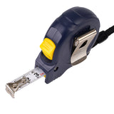 Steel tape measure, metric (imperial) dual-brake buckle