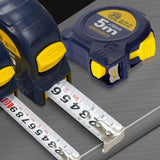 Steel tape measure, metric (imperial) dual-brake buckle